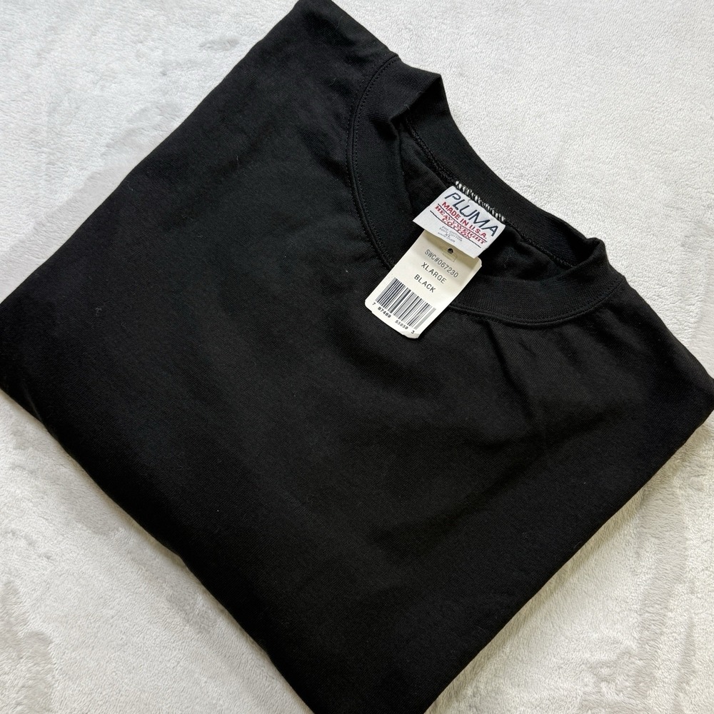 Vintage Pluma Heavyweight Cotton T Shirt USA Made Blank XL 90s‎ NWT NOS